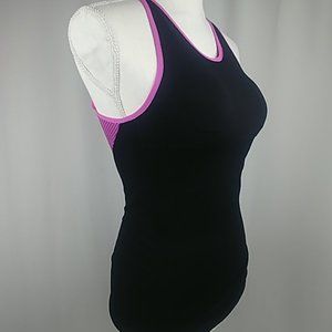 Soba Pink and Black Sport Tank Small